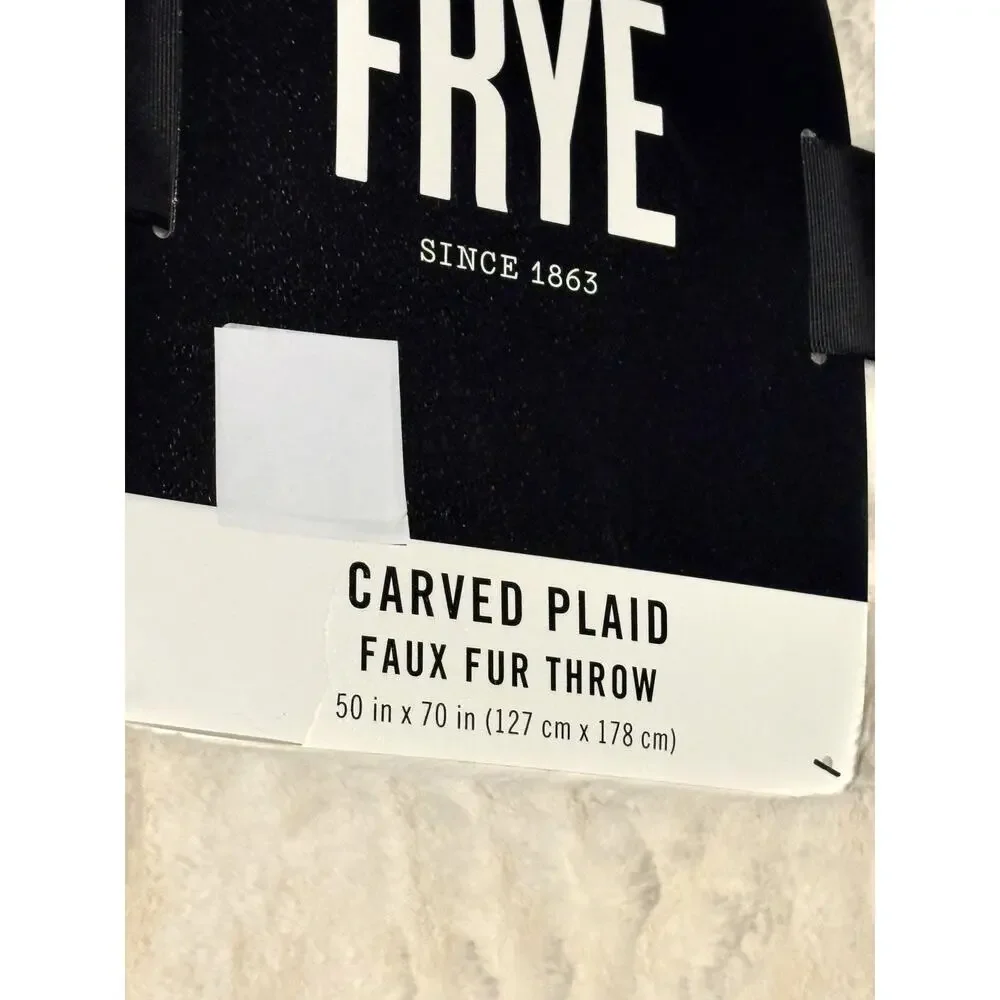 FRYE Faux Fur Throw Blanket 50 x 70